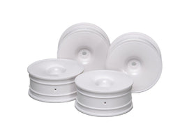 Tamiya - 24mm Medium-Narrow White Dish Wheels, Offset +2, 4pcs - Hobby Recreation Products
