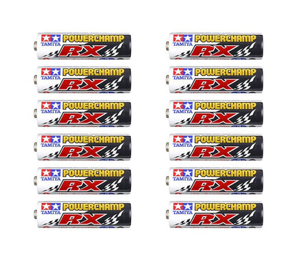 Tamiya - Powerchamp RX AA Alkaline Batteries (12 Pack) - Hobby Recreation Products
