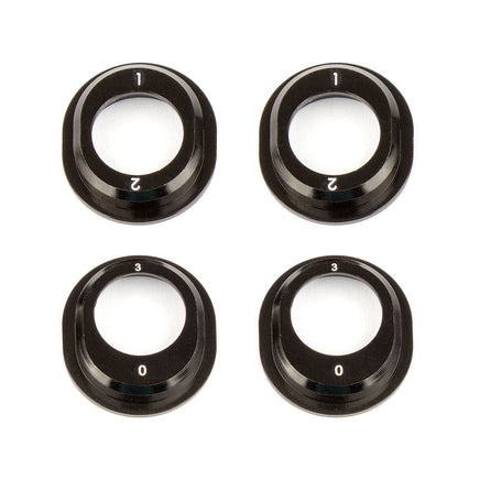 Team Associated - Aluminum Differential Height Inserts, for B6.1, Black - Hobby Recreation Products