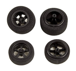 Team Associated - DR28 Front or Rear Wheels & Tires, Mounted, Black (2 per b - Hobby Recreation Products