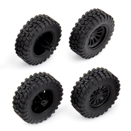 Team Associated - MT28 Front and Rear Wheels, and Tires, mounted - Hobby Recreation Products