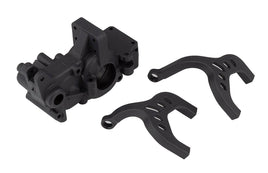 Team Associated - RC10B6 FT Laydown Gearbox and Chassis Braces, Carbon - Hobby Recreation Products