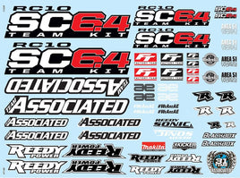 Team Associated - RC10SC6.4 Decal Sheet - Hobby Recreation Products
