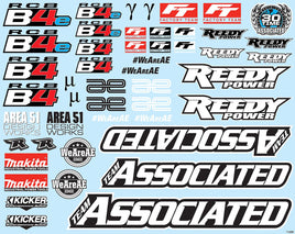 Team Associated - RC8B4 Decal Sheet - Hobby Recreation Products