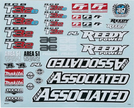 Team Associated - RC8T3.2 Decal Sheet - Hobby Recreation Products