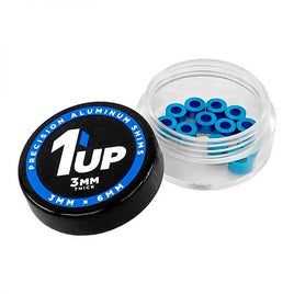 1UP Racing - 3x6x3mm Precision Aluminum Shims, 1UP Blue, (12 pcs) - Hobby Recreation Products