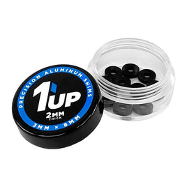 1UP Racing - 3x8x1mm Precision Aluminum Shims, Black, (10 pcs) - Hobby Recreation Products