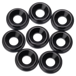 1UP Racing - 7075 LowPro Countersunk Washers, M3, Black, 8pcs - Hobby Recreation Products