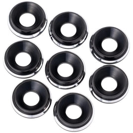1UP Racing - 7075 LowPro Countersunk Washers, M3, Black Shine, 8pcs - Hobby Recreation Products
