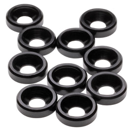 1UP Racing - Premium Aluminum M3 Countersunk Washers - Black - 10pcs - Hobby Recreation Products