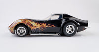 AFX Racing - 1968 Corvette 427 Black/Flame HO Scale Slot Car - Hobby Recreation Products