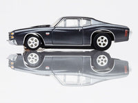 AFX Racing - 1972 SS454 Dusk Gray Metallic with Black Rally Stripes HO Scale Slot Car - Hobby Recreation Products