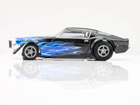 AFX Racing - 1973 Camaro Wildfire, Black/Blue, HO Scale Slot Car - Hobby Recreation Products