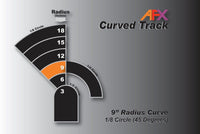 AFX Racing - Track, Curve 9"x1/8 (2pcs) - Hobby Recreation Products