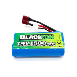 BlackZon - Battery Pack (Li-ion 7.4V, 1500mAh), w/T-Plug, Smyter - Hobby Recreation Products