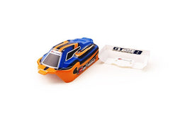 Carisma - GT24B Painted and Decorated Buggy Body: Orange / Blue - Hobby Recreation Products