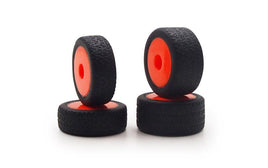Carisma - GT24B Tires, Mounted (4): Orange Wheels - Hobby Recreation Products