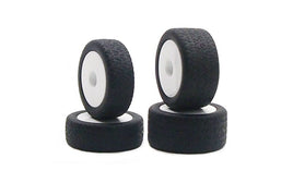 Carisma - GT24B Tires, Mounted (4): White Wheels - Hobby Recreation Products