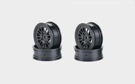 Carisma - Multi Spoke Front Drag Spec Racing Wheels BLK (4) 12mm Hex - Hobby Recreation Products