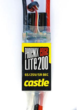 Castle Creations - Phoenix Edge Lite 200 Amp ESC, 8S/34v, w/ 5 Amp BEC - Hobby Recreation Products