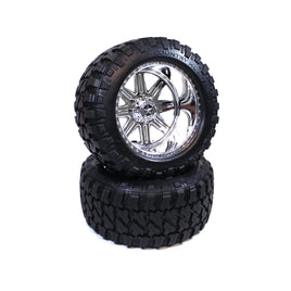 CEN Racing - American Force Legend SS8 Plastic Wheels, w/ Fury Mountain M/T Tires, Pre-glued (2pcs) - Hobby Recreation Products