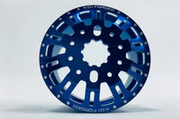CEN Racing - KG1 KD004 Duel Front Dually Wheel (Blue Anodized, 2pcs, w/Cap & Decal, Screws) - Hobby Recreation Products