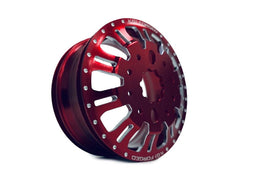 CEN Racing - KG1 KD004 Duel Front Dually Wheel, Red Anodized, 2pcs, with Cap, Decal, and Screws - Hobby Recreation Products