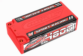 Corally - 4800mAh 7.4v 2S 50C Hardcase Sport Racing Shorty Lipo Battery - 4mm bullets - Hobby Recreation Products