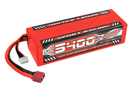 Corally - 5400mAh 11.1v 3S 50C Hardcase Sport Racing LiPo Battery with Hardwired T-Plug Connector - Hobby Recreation Products