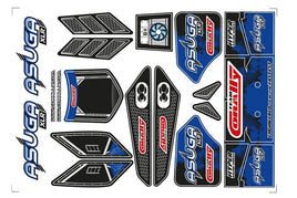 Corally - Body Decal Sheet, Asuga XLR, Blue - Hobby Recreation Products