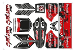 Corally - Body Decal Sheet, Asuga XLR, Red - Hobby Recreation Products