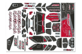 Corally - Body Decal Sheet - Kagama - Red - 1pc - Hobby Recreation Products