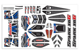 Corally - Body Decal Sheet, Spark XB6, Blue, 1pc - Hobby Recreation Products