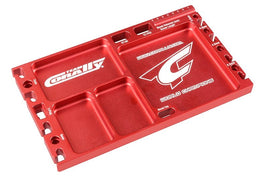 Corally - CNC Aluminum Multi-Purpose Ultra Parts Tray; Red - Hobby Recreation Products
