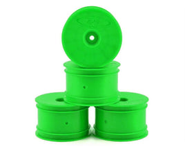 DE Racing - Speedline Buggy Wheels for Associated B6.1 - B64 / TLR 22 4.0 - 22-4 / Rear / Green (4 pcs) - Hobby Recreation Products