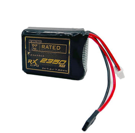 Exalt - 2S 7.6V 2350MAH RX Hump w/Futaba Connector, X-Rated LiPo Battery Series - Hobby Recreation Products