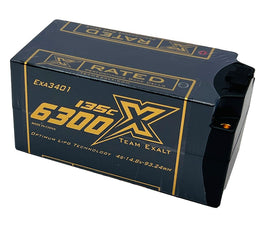 Exalt - 4S 14.8V 5600MAH 135C Shorty w/5mm Bullets X-Rated LiPo Battery Series - Hobby Recreation Products