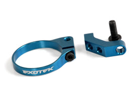 Exotek Racing - 24mm Mini Fan Mount, Clamp-On, 7075, for 24mm Dia. Motors, Blue - Hobby Recreation Products