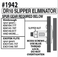 Exotek Racing - DR10 DB10 SC10 Eliminator Pro Spur Mount- for Kimbrough Spurs - Hobby Recreation Products