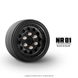 Gmade - 1.9 NR01 Beadlock Wheels (Black) (2) - Hobby Recreation Products