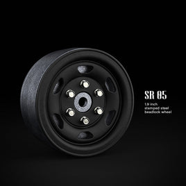 Gmade - 1.9 SR05 Beadlock Wheels (Matt Black) (2) - Hobby Recreation Products