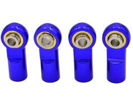 Hot Racing - Blue Push Rod Ends, for Traxxas Revo, 7075 Aluminum (4pcs) - Hobby Recreation Products