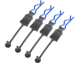 Hot Racing - Body Clip Retainers, for 1/8th Scale, Blue (4pcs) - Hobby Recreation Products