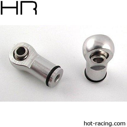 Hot Racing - Silver Ball Type Aluminum Shock Ends - Hobby Recreation Products
