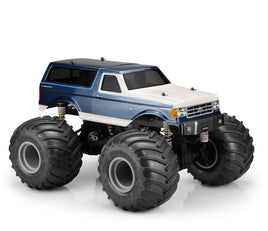 J Concepts - 1989 Ford Bronco Monster Truck Clear Body, Fits 7" Width & 10.5" Wheelbase - Hobby Recreation Products