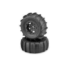 J Concepts - Animal 1/10 Short Course Truck Paddle Tires Mounted on Tremor Wheels, Yellow Compound - Hobby Recreation Products