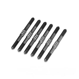 J Concepts - B6.4 Fin Titanium Turnbuckle Set, 3.5 x 46mm, Black - Hobby Recreation Products