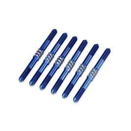 J Concepts - B6.4 Fin Titanium Turnbuckle Set, 3.5 x 46mm, Blue - Hobby Recreation Products