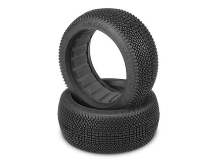 J Concepts - Detox, Aqua (A3) Compound Tire, Fits 83mm 1/8th Buggy Wheel - Hobby Recreation Products