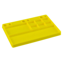 J Concepts - Dirt Racing Products Parts Tray, Rubber Material, Yellow - Hobby Recreation Products